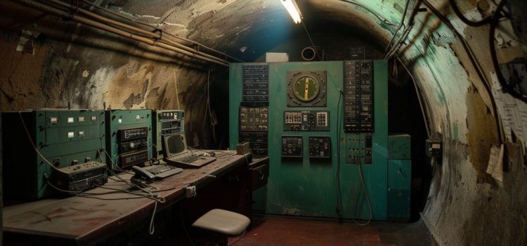 an underground communications bunker during the Vietnam War where Bobby Pappas might have worked (The Greatest Beer Run Ever)