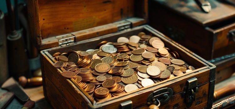 Rule #1's investing toolbox full of gold coins.