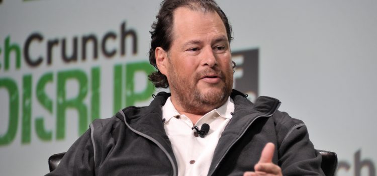 Marc Benioff talking at an event