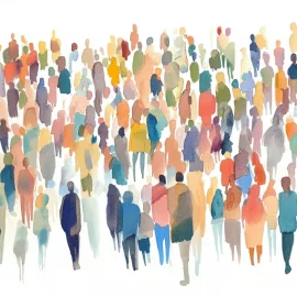 a drawing of people massing together into a large group illustrates the question, "What is a mass movement?"