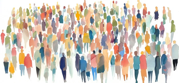 a drawing of people massing together into a large group illustrates the question, "What is a mass movement?"