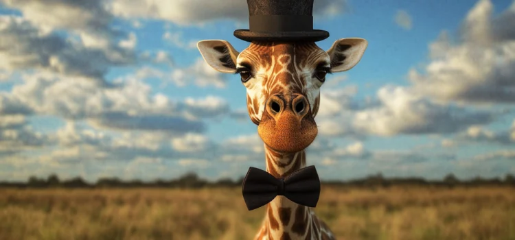 a giraffe wearing a top hat and a bow tie raises the question Why does AI hallucinate?