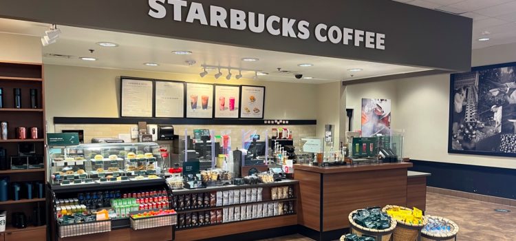 The Starbucks store design on display