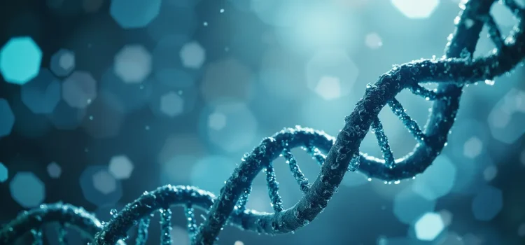 A depiction of a DNA double helix illustrates the future of CRISPR technology