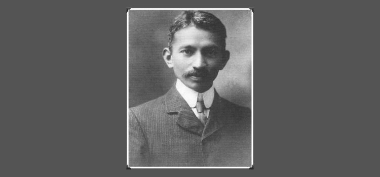 A photo of Mahatma Gandhi in South Africa in 1909