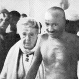 Mahatma Gandhi and Dr. Annie Besant in Madras in 1921 during the period of Mahatma Gandhi's Satyagraha movement