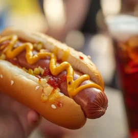 A hot dog and cola, showing that it's ultra-processed foods that cause obesity, not a lack of willpower