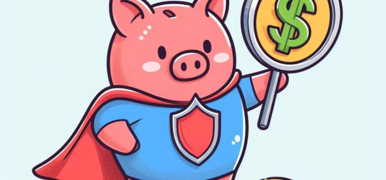 A piggy bank wearing a superhero cape illustrates how to choose effective altruism charities