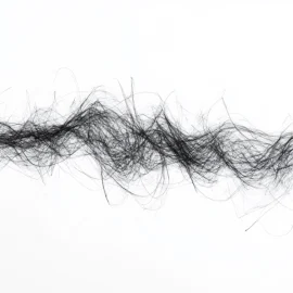 A black squiggly horizontal line on a white background used to represent the nonlinear life