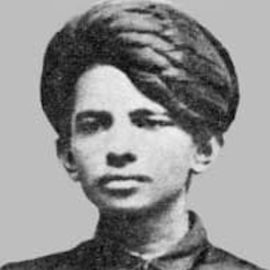 The early life of Mahatma Gandhi illustrated by a picture of him as a teenager in 1886