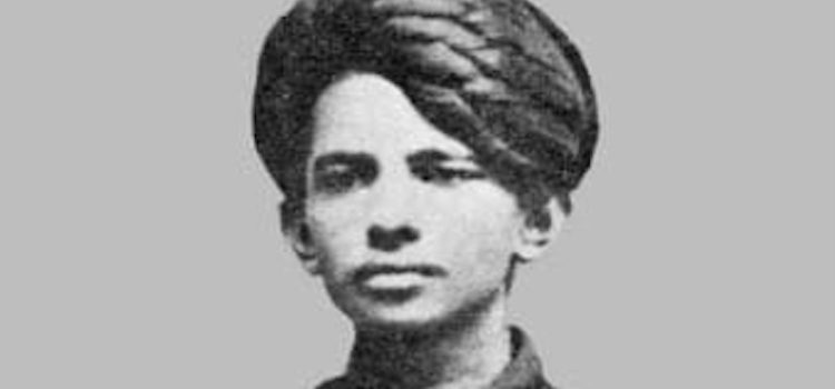 The early life of Mahatma Gandhi illustrated by a picture of him as a teenager in 1886