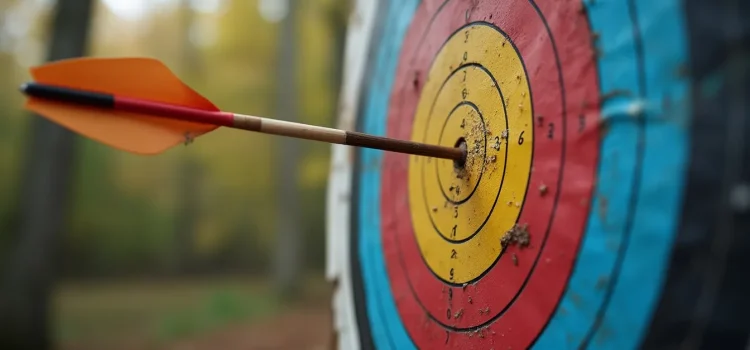 An arrow hitting a bullseye on a target illustrates how to know your target market