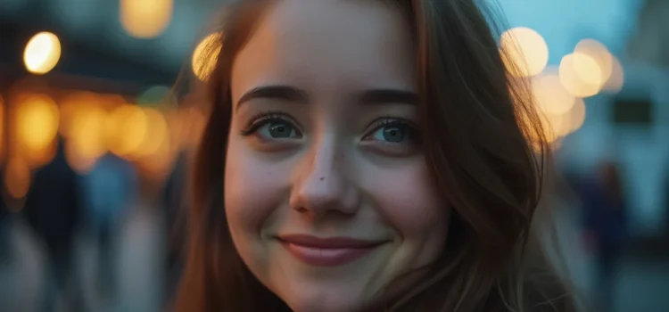 A smiling young woman who isn't really happy illustrates the concept of the false self