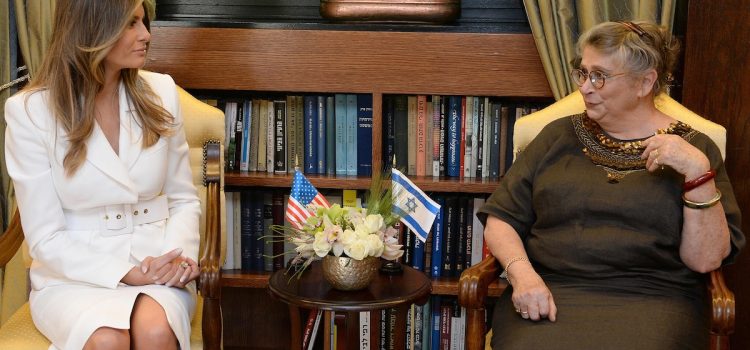 First Lady Melania Trump and the President of Israel's wife Nechama Rivlin in Israel in 2017 illustrates soft diplomacy