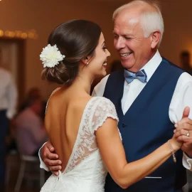 What does awe do? A bride sweetly dancing with her father at a wedding reception illustrates how awe bonds people together