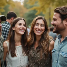 Four friends—two men and two women—smiling and standing close to each other illustrate your inner circle relationships