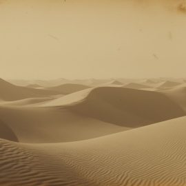 Sepia image of sand dunes illustrates the Middle East in WWI