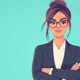 A woman with a black blazer, glasses, and brown hair in a ponytail illustrates the question, "Where does self-esteem come from?"