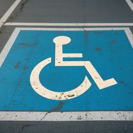 A handicap parking space illustrates the difference between the medical and social models of disability