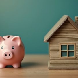 A pink piggy bank next to a model house illustrates how to raise private money for real estate