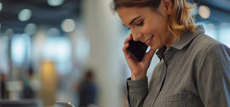 A saleswoman talking on a mobile phone illustrates various prospecting channels