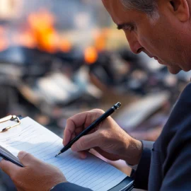 A business man who knows how to manage working capital, writing on a clipboard