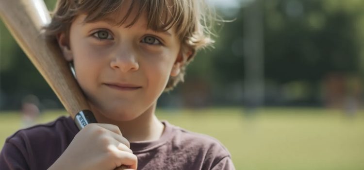 A boy holding a baseball bat illustrates how to choose a sport for you or your child